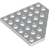 White Wedge Plate 6 x 6 Cut Corner