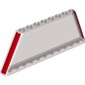Windscreen 1 x 12 x 4 Tapered with Red Sides Print
