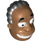 Minifig Head Special, Simpsons, Dr. Hibbert with Black Hair Print