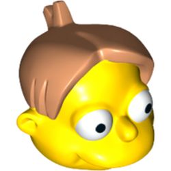 Minifig Head Special, Simpsons, Martin Prince with Nougat Hair Print
