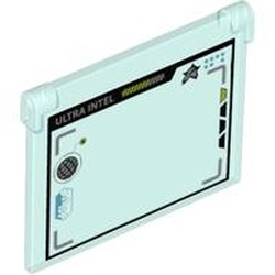 Glass for Window 1 x 4 x 3 - Opening with 'ULTRA INTEL' Computer Screen Print