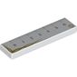 Tile 1 x 4 with Ruler with Gold Trim Print