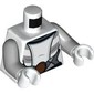 Torso Robe with Reddish Brown Belt Buckle Print (Asajj Ventress), Light Bluish Gray Arms, White Hands