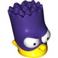 Minifig Head Special, Simpsons Bart Simpson with Dark Purple Mask Print