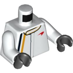 Torso Racing Jacket with Red McLaren Logo Print, White Arms, Black Hands