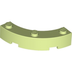 LEGO part 72140 BOW 1/4 4X4X1 in Spring Yellowish Green/ Yellowish Green