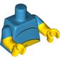 Torso, Dual Molded Arms, Bare Midriff Print, Dark Azure Sleeves Pattern, Yellow Arms and Hands