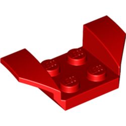 LEGO part WHEEL ARCH 2X4 in Bright Red/ Red