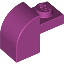 LEGO part BRICK 1X1X1 1/3, W/ ARCH in Bright Reddish Violet/ Magenta