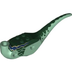 Animal Body Part, Dinosaur, Raptor Body with Dark Green Markings Print
