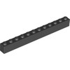 Black Brick 1 x 12