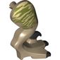 Animal Body Part, Dinosaur, Raptor Leg, Right, with Pin, with Olive Green Stripes Print