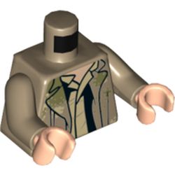 Torso Coat, Camouflage, Open over Shirt Print (Han Solo), Dark Tan Arms, Light Nougat Hands