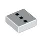 Tile 1 x 1 with 3 Black Squares Print