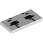 Tile 2 x 4 Pixels for Minecraft Ghast Open Eyes with 2 Red Squares Print