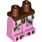 Hips and Bright Pink Legs with Pixelated Green, White, Brown, Dark Green Squares