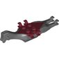 Animal Body Part, Dinosaur, Pteranodon Body, 4 Studs, 6 Clips with Dark Red Top