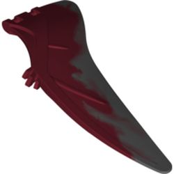 Animal Body Part, Dinosaur, Pteranodon Wing, Left with Marbled Dark Bluish Gray Edge Pattern