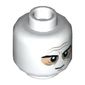 Minifig Head Darth Vader, Pink Sunken Eyes, Wrinkles, Scar and Two Large Scars on Back Print [Hollow Stud]