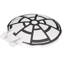 Dish 6 x 6 Inverted - No Studs with Handle with SW 8 Spoke Death Star Window Print