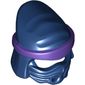 Wrap Peaked Head with Dark Purple Headband and Knot Pattern