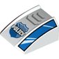 Slope Curved 2 x 2 with Lip, No Studs with 'POLICE', Badge, Grille and Red and Blue Sides Pattern
