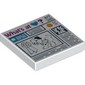 Tile 2 x 2 with Prize Ribbon, Dog and 'What's at Heart?' Newspaper Print