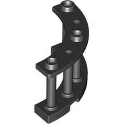 LEGO part  FENCE 4X4X2 in Black