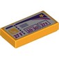 Tile 1 x 2 with Airplane Boarding Pass Ticket, Time and '27 F' Print