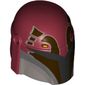 Helmet Mandalorian with Holes, Dark Brown Facial Details Print