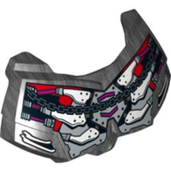 Large Figure Chest Cover, Armour Small with Light Bluish Gray Panels with Rivets, Ribs, Chain Print