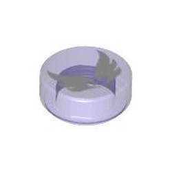 Tile Round 1 x 1 with Elven Wings Print
