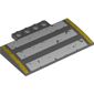 Slope Curved 5 x 8 x 2/3 with White and Yellow Stripes Print