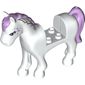 Animal, Horse with 2 x 2 Cutout, Lavender Eyes, Face Decoration, Mane and Tail Print