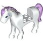 Animal, Horse with 2 x 2 Cutout, Blue Eyes and Face Decoration, Lavender Mane and Tail Print