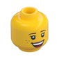Minifig Head Feldman / Rivera, Eyebrows, Freckles, Open Smile Teeth / Sleeping, Closed Eyes Print