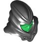 Wrap with Jagged Shoulders with Green Face Mask Print