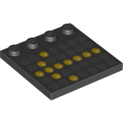 Plate Special 4 x 4 with Studs on One Edge and Left Arrow Matrix Sign Print