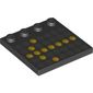 Plate Special 4 x 4 with Studs on One Edge and Left Arrow Matrix Sign Print