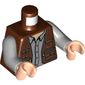 Torso Vest Jacket, Open over Light Bluish Gray Shirt, Pockets and Zippers Print, Light Bluish Gray Arms, Light Nougat Hands
