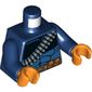 Torso Bandolier and Orange Belt with Pouches Print (Deathstroke), Dark Blue Arms, Orange Hands