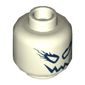 Minifig Head Electrolyzer, Eyes with Lightning Bolts, Jagged Smile Print [Hollow Stud]