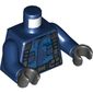 Torso Jacket, 'ACU', Pockets, Straps, Utility Belt Print, Dark Blue Arms, Black Hands