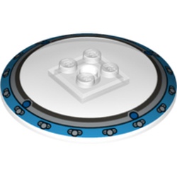 Dish 6 x 6 Inverted (Radar) with Solid Studs and Medium Azure Border Print