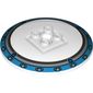 Dish 6 x 6 Inverted (Radar) with Solid Studs and Medium Azure Border Print