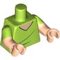 Torso, Dual Molded Arms, V Neck Shirt Print, Lime Sleeves Pattern, Light Nougat Arms and Hands
