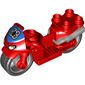 Duplo Motorcycle with Rubber Wheels, Spider Web, Headlights and Spider-Man Logo Print