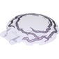 Dish 6 x 6 Inverted - No Studs with Handle with Silver and White Electricity Print