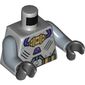 Torso Space Suit with Gold Panel with Dark Purple Tubes, Belt Print, Sand Blue Arms, Black Hands