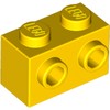 Yellow Brick Special 1 x 2 with 2 Studs on 1 Side